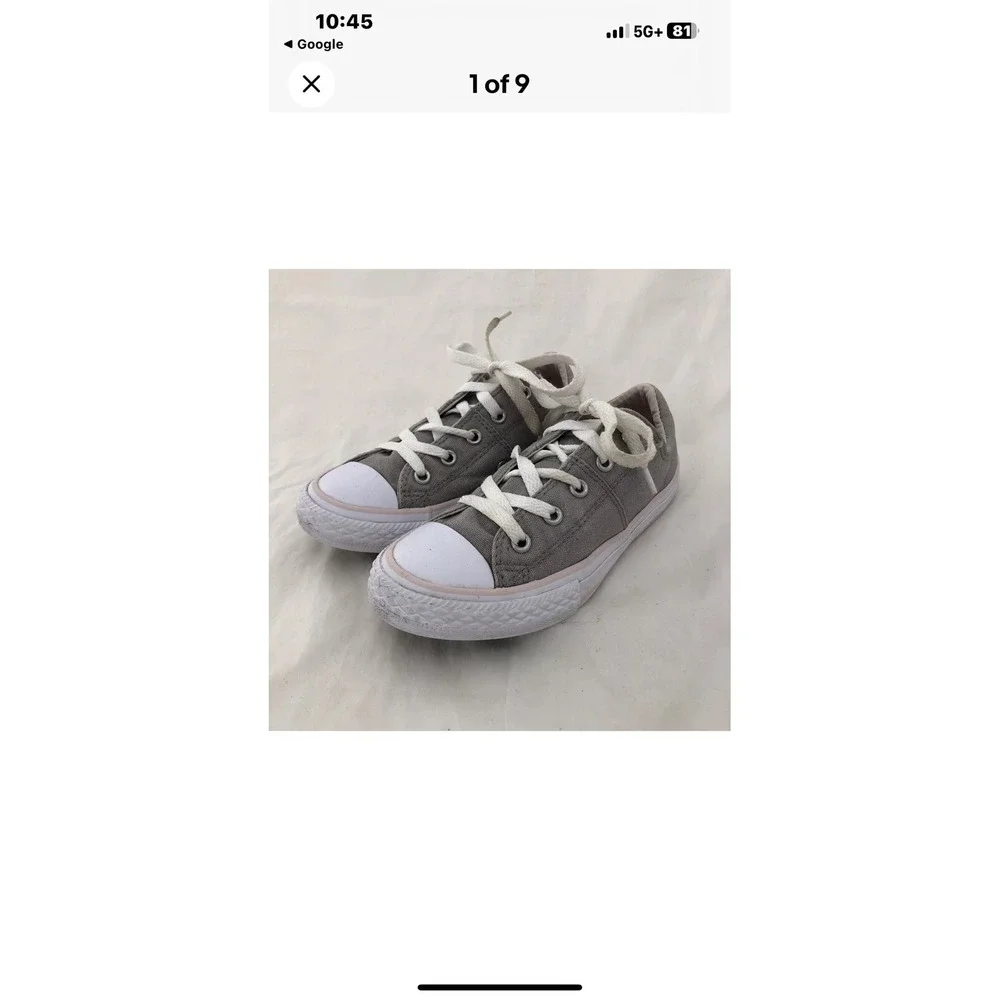 converse All Star Girls Madison Sneakers Gray Size 11